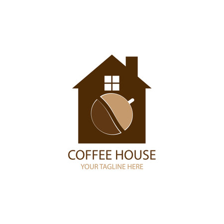 Coffee house icon logo vectorのイラスト素材