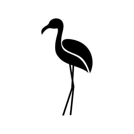 Flamingo icon template free vectorのイラスト素材