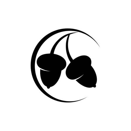 Acorn icon template free illustration vectorのイラスト素材