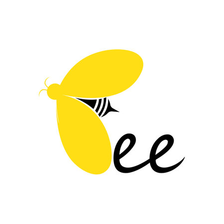 Bee icon logo template vector illustrationのイラスト素材