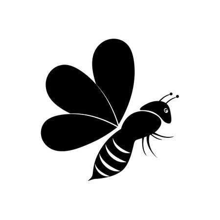 Bee icon logo template vector illustrationのイラスト素材
