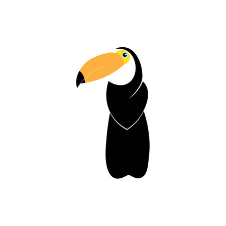 Toucan icon logo free image vectorのイラスト素材