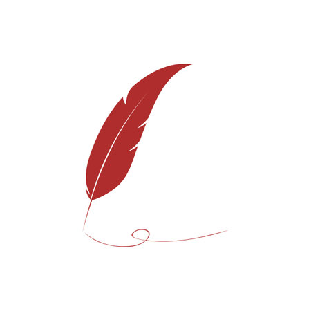 Feather icon logo template design vectorのイラスト素材
