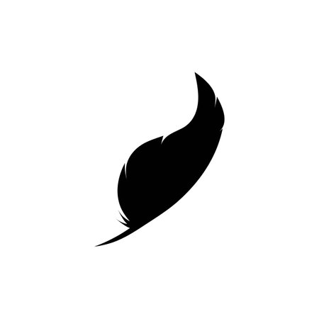 Feather icon logo template design vectorのイラスト素材