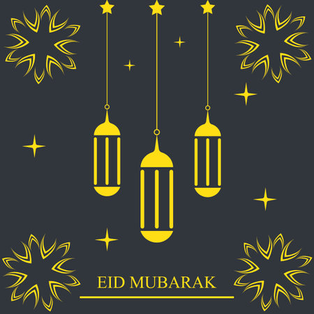 Eid mubarak background vector designのイラスト素材