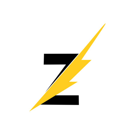 Letter Z Power energy icon vector designのイラスト素材
