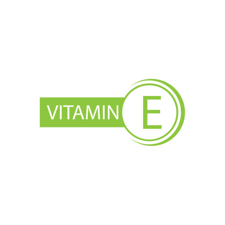 Vitamin E icon logo vector designのイラスト素材