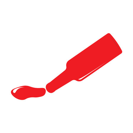 Sauce in bottle stock image logo vectorのイラスト素材