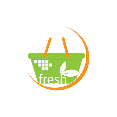 Fresh mart icon logo vector designのイラスト素材