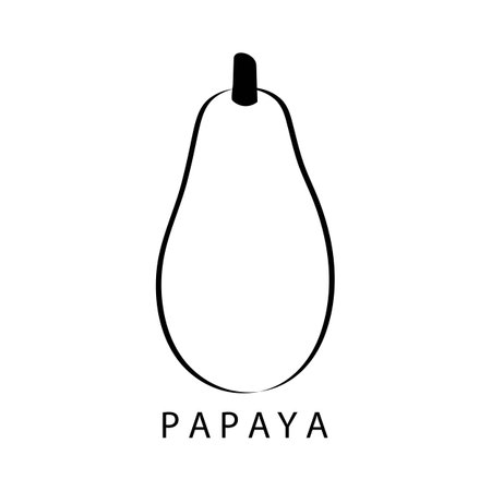 Papaya fruit icon logo vector designのイラスト素材