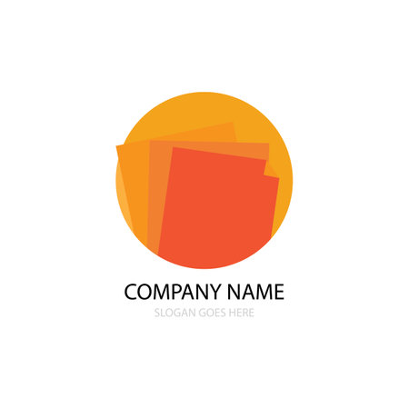 Paper icon logo vector designのイラスト素材