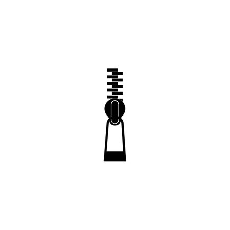 Zipper icon logo vector designのイラスト素材