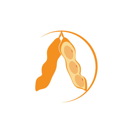 Soybean icon logo vector designのイラスト素材