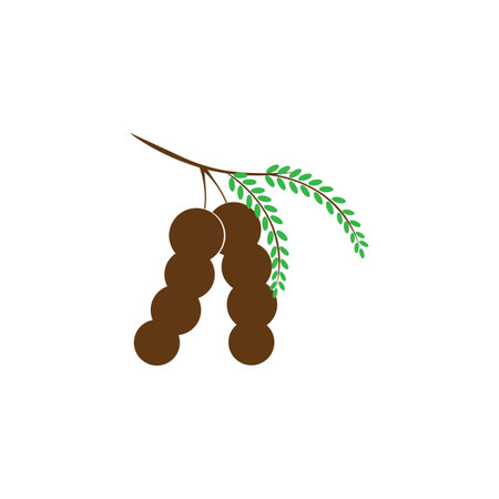 Tamarind icon logo vector designのイラスト素材