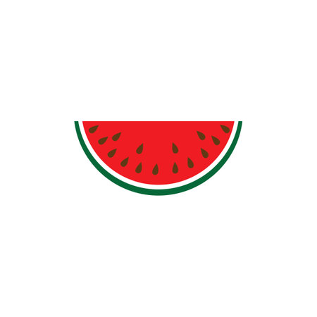Watermelon fruit icon logo  vectorのイラスト素材