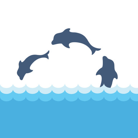 Dolphin icon logo vector designのイラスト素材