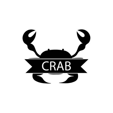 Crab icon logo vector designのイラスト素材