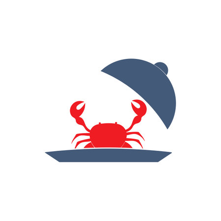 Crab icon logo vector designのイラスト素材