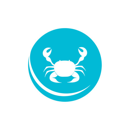 Crab icon logo vector designのイラスト素材