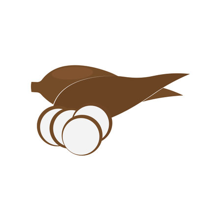 Cassava icon logo vector designのイラスト素材