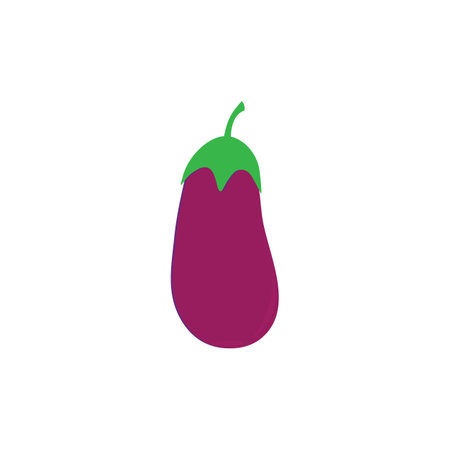 Eggplant icon logo vector designのイラスト素材