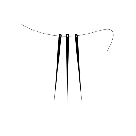 Needle icon logo vector designのイラスト素材
