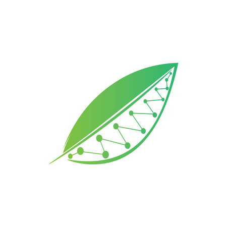 Biotech and nature icon logo free vectorのイラスト素材