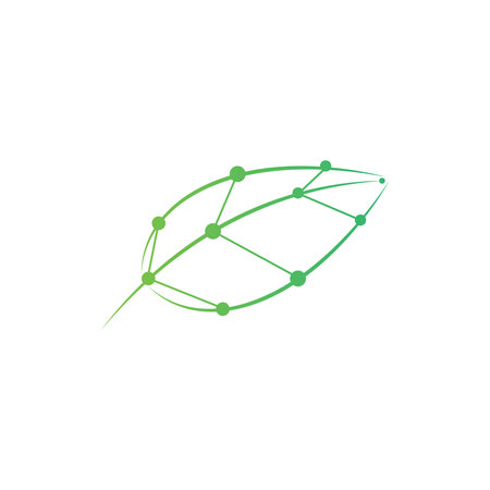 Biotech and nature icon logo free vectorのイラスト素材