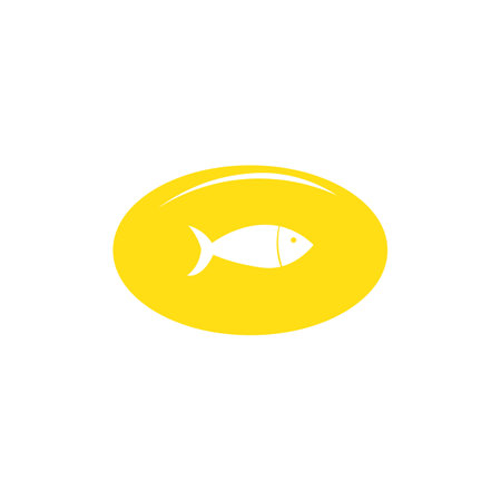 Fish oil icon logo vector freeのイラスト素材