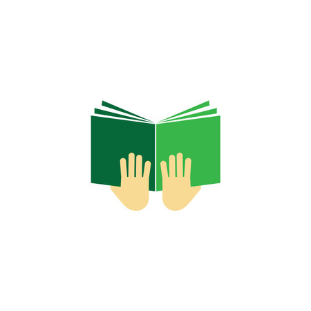Reading Book icon logo free vectorのイラスト素材