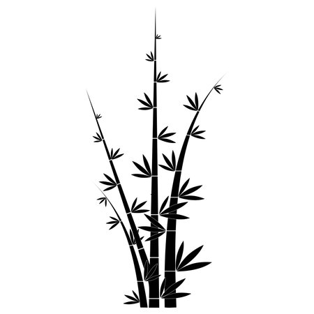 Bamboo icon logo free vectorのイラスト素材