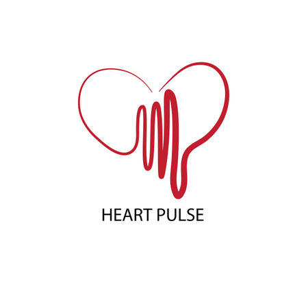 pulse illustration logo vector designのイラスト素材