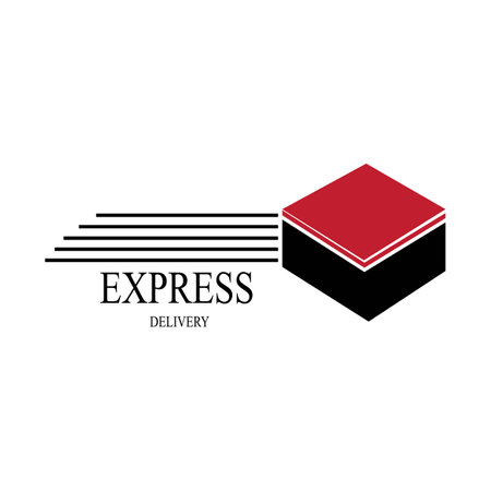 delivery illustration logo vectorのイラスト素材
