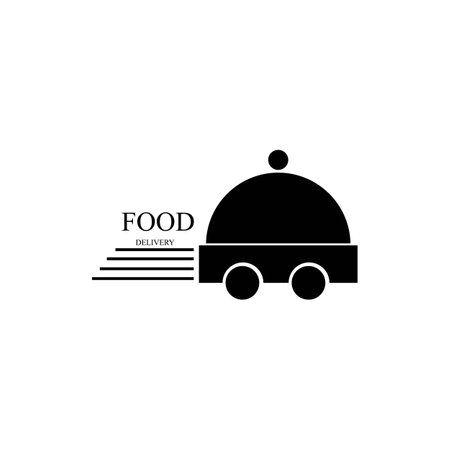 food delivery illustration logo vectorのイラスト素材