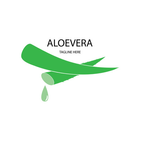 aloevera illustration logo vector designのイラスト素材