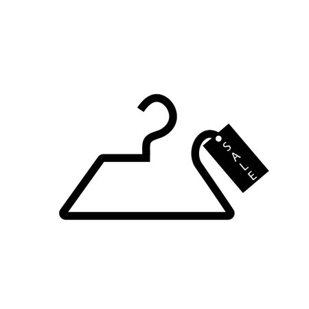 black hanger illustration logo vectorのイラスト素材