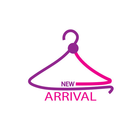 purple hanger icon logo vectorのイラスト素材