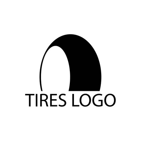 black tires illustration logo vectorのイラスト素材