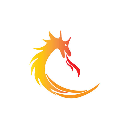 dragon icon logo vector designのイラスト素材