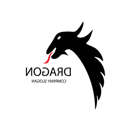 dragon icon logo vector designのイラスト素材