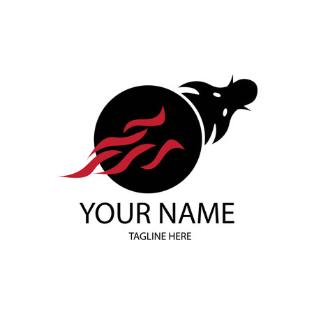 dragon icon logo vector designのイラスト素材
