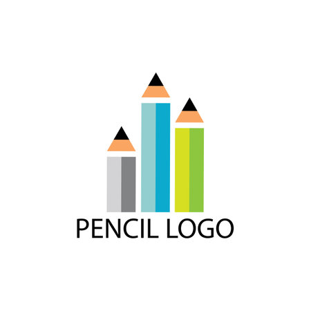 pencil icon logo vector designのイラスト素材