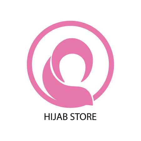 hijab icon logo vectorのイラスト素材