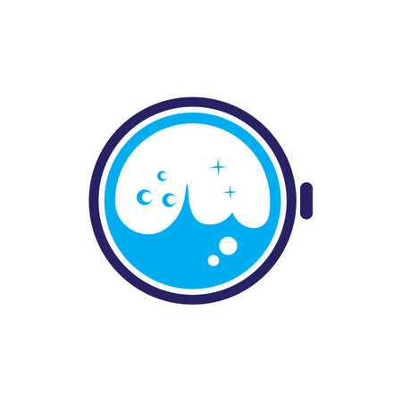 laundry icon logo vector designのイラスト素材