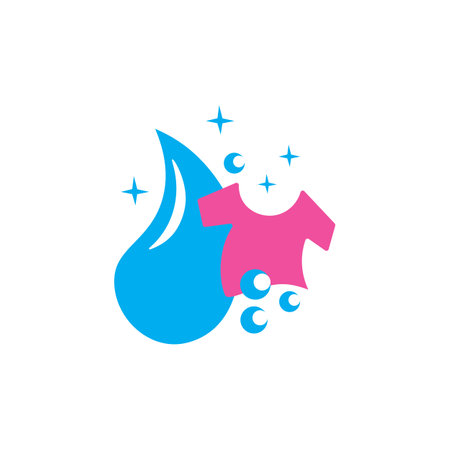 laundry icon logo vector designのイラスト素材