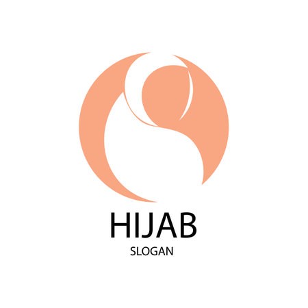 hijab icon logo vectorのイラスト素材
