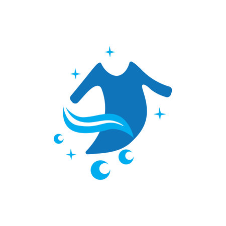 laundry icon logo vector designのイラスト素材