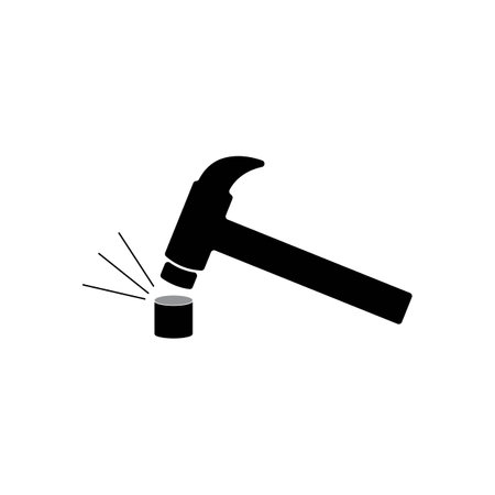 hammer icon logo vector designのイラスト素材