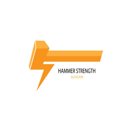 hammer icon logo vector designのイラスト素材