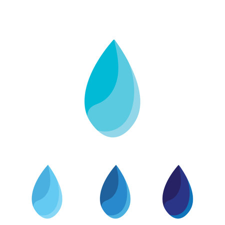 water drop icon logo vector designのイラスト素材
